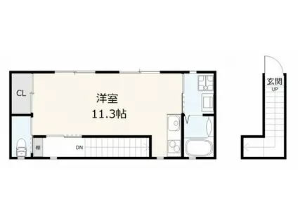 シーモ鶴見町(ワンルーム/3階)の間取り写真