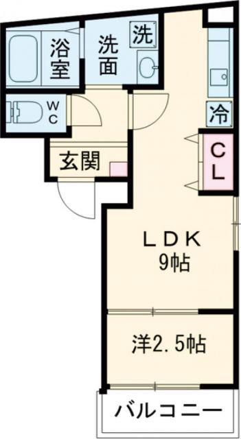 MOVE上飯田(1LDK/1階)の間取り写真