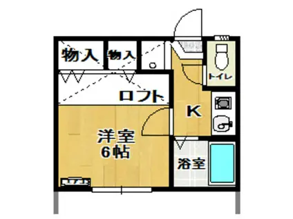 グリーンリーブス(1K/1階)の間取り写真