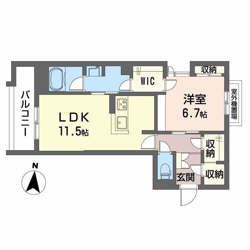 ラパネージュ(1LDK/2階)の間取り写真