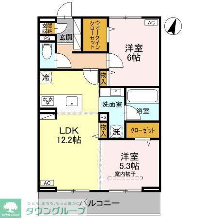 KOAひばりヶ丘(2LDK/2階)の間取り写真