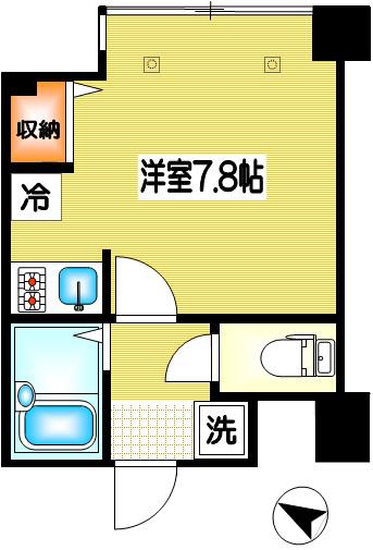 アコード成城(ワンルーム/2階)の間取り写真