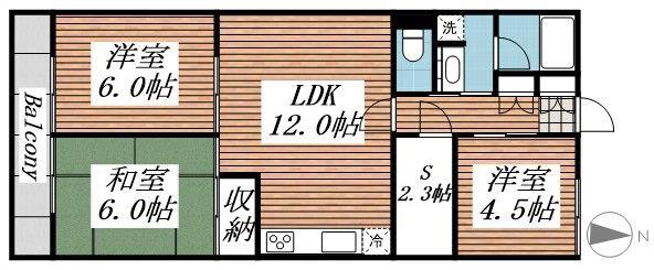 リアライズ熊谷(3SLDK/2階)の間取り写真