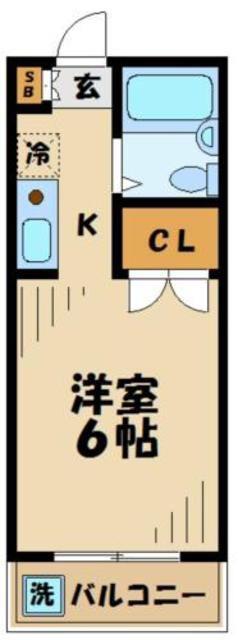コートニュータウン(1K/1階)の間取り写真
