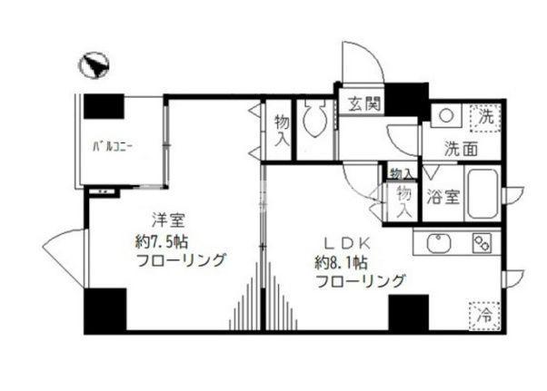 ユーガ千石(1LDK/5階)の間取り写真