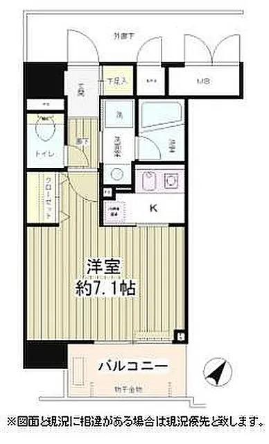 デルックス品川(1K/3階)の間取り写真