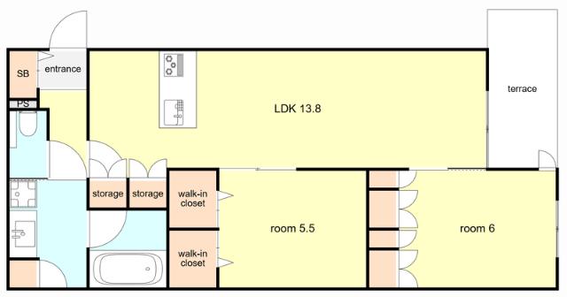 グランメゾン梅ノ木(2LDK/2階)の間取り写真