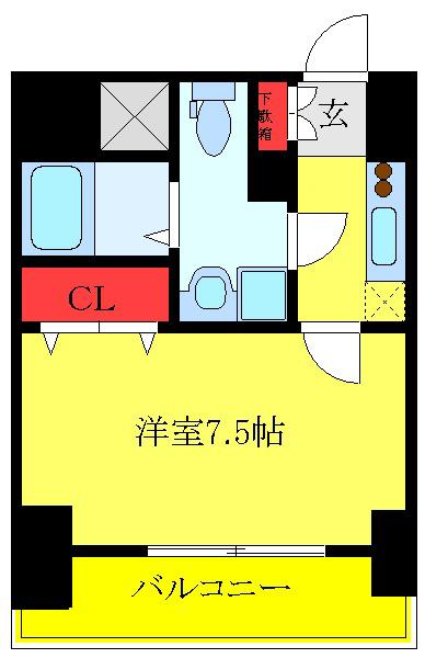 ステージファースト西巣鴨(1K/6階)の間取り写真