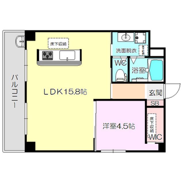 HAM-MOCK(1LDK/2階)の間取り写真