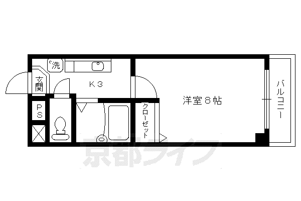 ユーピーディービル(1K/2階)の間取り写真