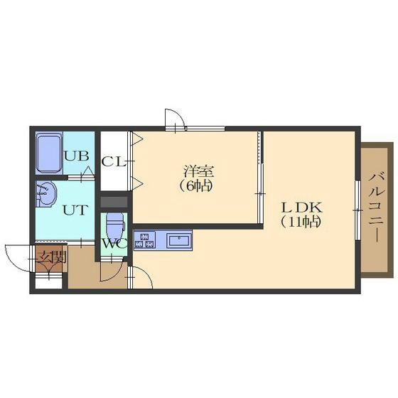 マンショングリーンリーフ(1LDK/2階)の間取り写真