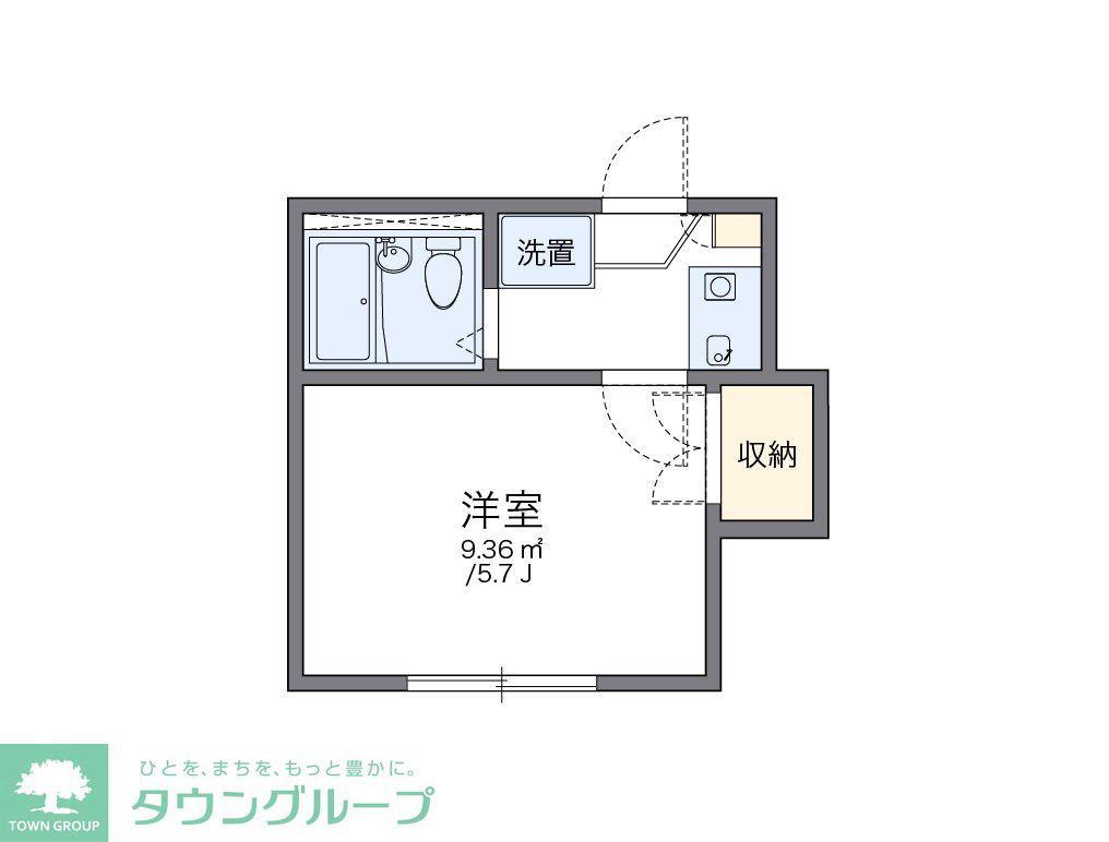 レオパレスデルニエ(1K/2階)の間取り写真