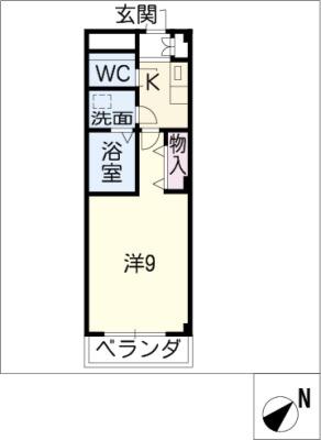 ユースハイムマルユウ(1K/2階)の間取り写真