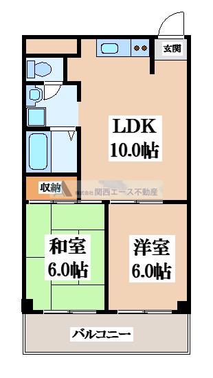 MPLAZA 菱江(2LDK/1階)の間取り写真