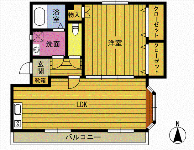 SAN VILLAGE(1LDK/3階)の間取り写真