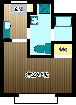 キャロットハウス(1K/2階)の間取り写真