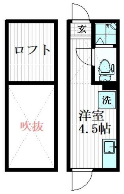 リアナ上石神井アパートメント(ワンルーム/2階)の間取り写真