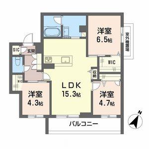 シャーメゾン上大利レジデンス(3LDK/3階)の間取り写真