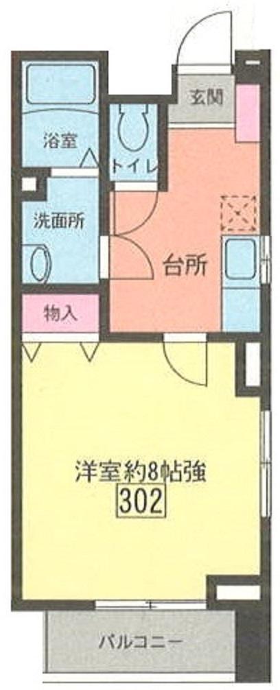 ACT-1(1K/3階)の間取り写真