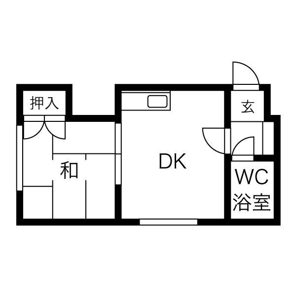 プチメゾン麻生(ワンルーム/3階)の間取り写真