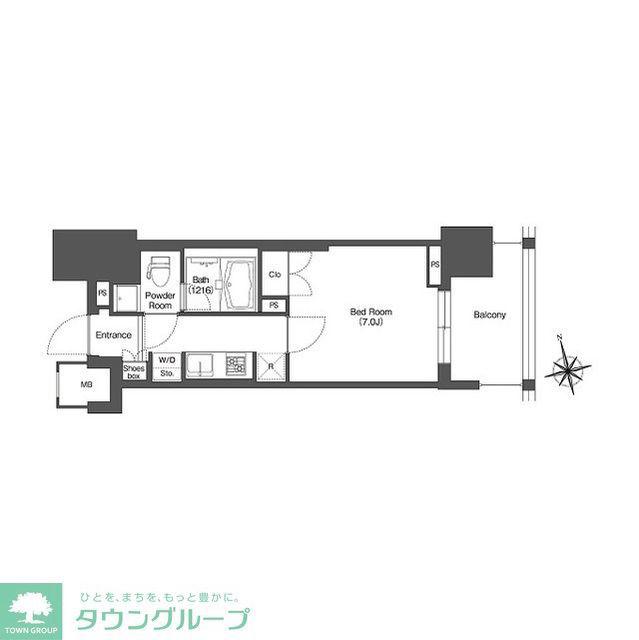 LIBRGRANT西新宿ウエスト(1K/10階)の間取り写真