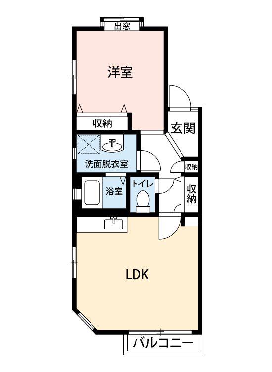 JR山手線 恵比寿駅 徒歩14分 2階建 築26年(1LDK/2階)の間取り写真
