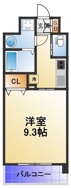 フォレストグレイス滝井駅前I(1K/12階)の間取り写真