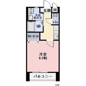 COZYハイム(1K/2階)の間取り写真