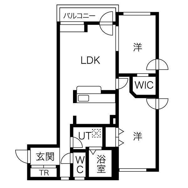 HOP34(2LDK/1階)の間取り写真