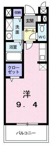 メゾンラフィーネ(ワンルーム/2階)の間取り写真