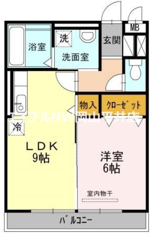 ステラII(1LDK/2階)の間取り写真