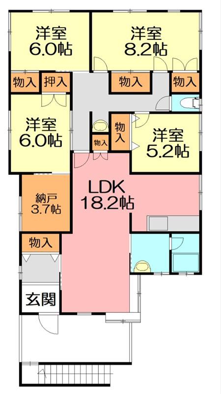 桝屋II(4SLDK/2階)の間取り写真