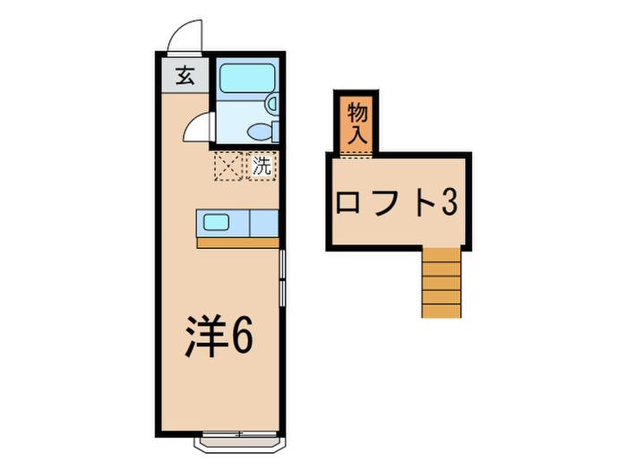 CHERAMI(ワンルーム/2階)の間取り写真