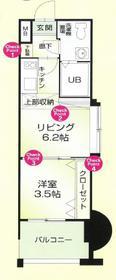 WES-PROJECT博多駅南(1LDK/2階)の間取り写真