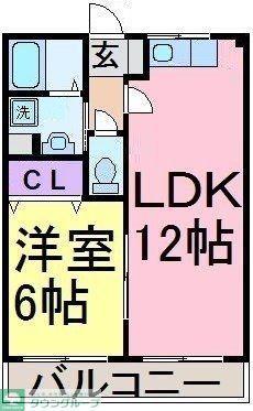 メモリーハイム南平(1LDK/1階)の間取り写真