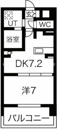 KAISEI梅田(1DK/5階)の間取り写真