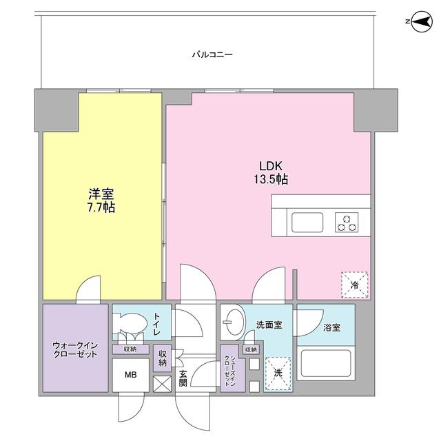 プレディアスタイル横濱沢渡(1LDK/6階)の間取り写真