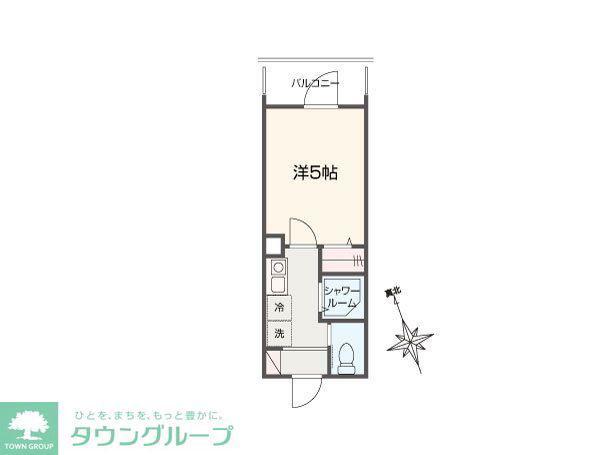 MELLAS小島新田(1K/3階)の間取り写真