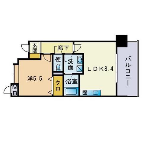 ルネッサンス21千早(1LDK/3階)の間取り写真