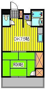 第二ハイツ池田(1DK/3階)の間取り写真