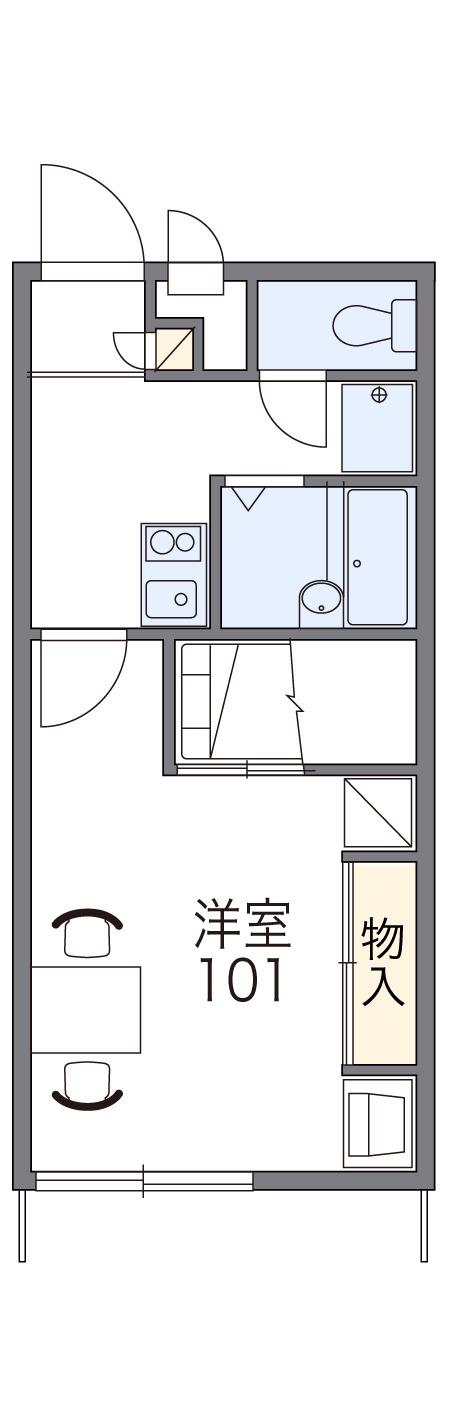 コンフォール志免(1K/2階)の間取り写真