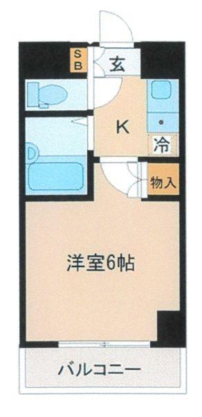 ステュディオ仙台(1K/6階)の間取り写真