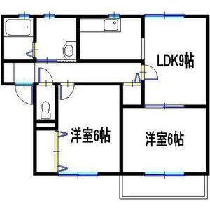 アムール正條(2DK/2階)の間取り写真