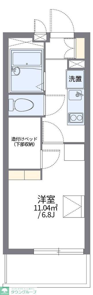 レオパレスアビタシオン(1K/2階)の間取り写真