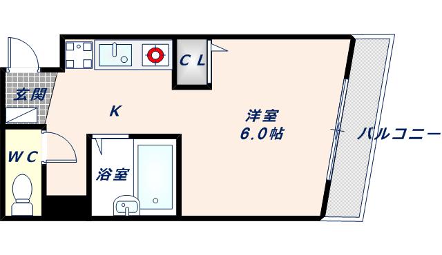 ハレクラニ小路(1K/3階)の間取り写真