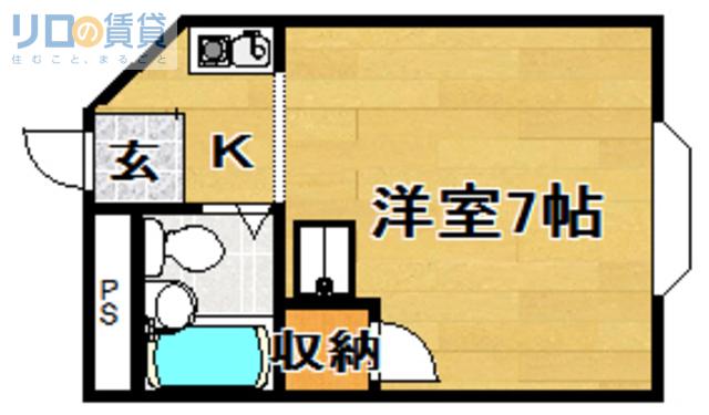 クリーク大桐(ワンルーム/3階)の間取り写真