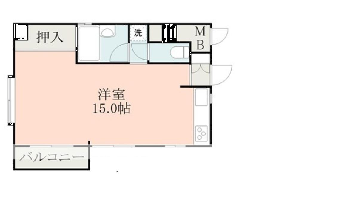 司ロイヤルハイツ新屋敷(ワンルーム/5階)の間取り写真