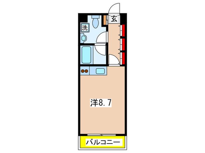 ヴィラエクセレ日吉(ワンルーム/5階)の間取り写真