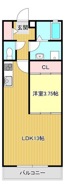 J・ROAD(1LDK/1階)の間取り写真