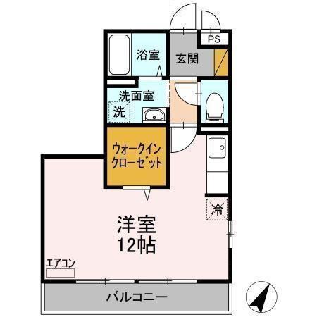 セレニティーホームズA(ワンルーム/3階)の間取り写真